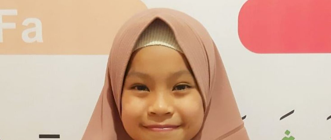Salah satu peserta tahfiz dan tahsin Rumah Qur'an Aisyah.