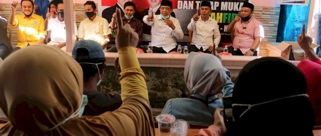 Andi Tajerimin dan Havid S Fasha saat silaturahmi tatap muka di Jalan Takwa, Maros.