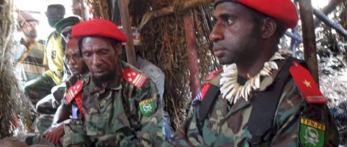 Tentara OPM berdiam di markasnya di sela-sela serangan virus corona. 