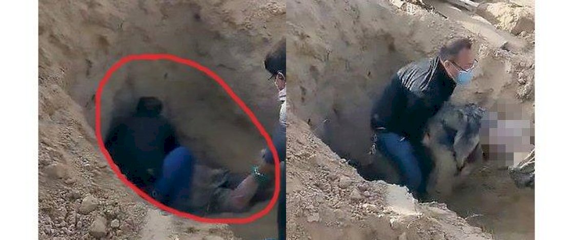 Wang ditemukan masih bernapas usai dikubur hidup-hidup oleh putranya.
