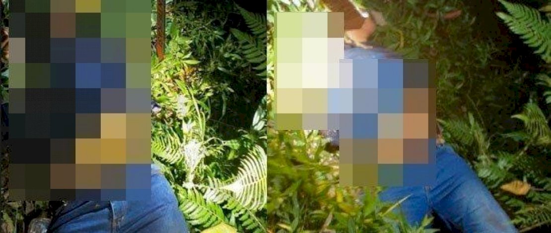 Mayat wanita pirang saat dievakuasi dari jurang di Mojokerto. 