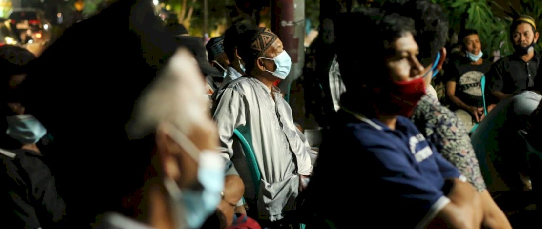 Silaturahmi tatap muka Tahfidz di Desa Tenrigangkae, Kecamatan Mandai, menerapkan protokoler Covid-19 yang ketat.