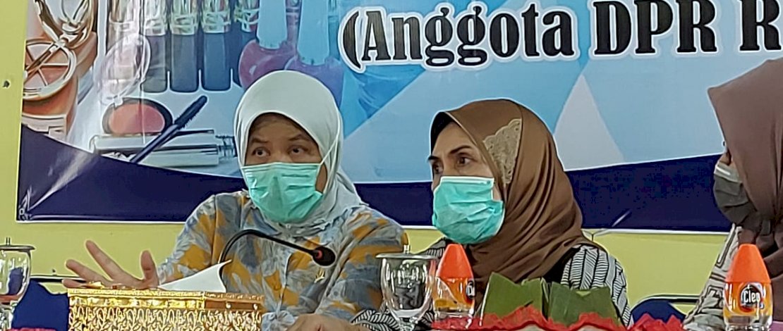 Anggota DPR RI drg Hj Hasnah Syam, hadir dalam sosialisasi penggunaan obat dan makanan di Barru.