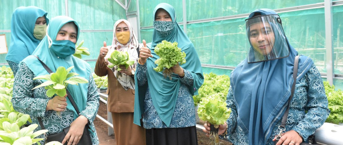 Ketua Tim Penggerak PKK Kab. Takalar DR. Hj. Irma Andriani, S.Pi. M.Si melakukan kunjungan di Desa Lengkese, Dusun Tamaona Kec. Mangarabombang.