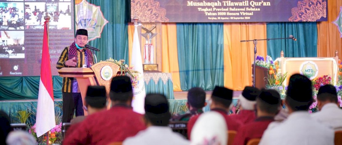 Wagub Sulsel, Andi Sudirman Sulaiman saat menutup MTQ ke-31.