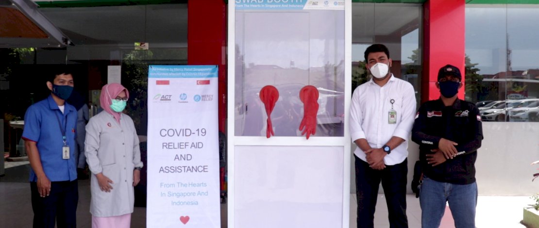 Mercy Relief Singapura dan HP Foundation Gandeng ACT Salurkan Swab Booth Covid-19 di Makassar⁣ 