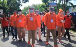 Pengundian Nomor Urut, Anir-Lutfi Jalan Kaki ke Gedung KPU Pangkep