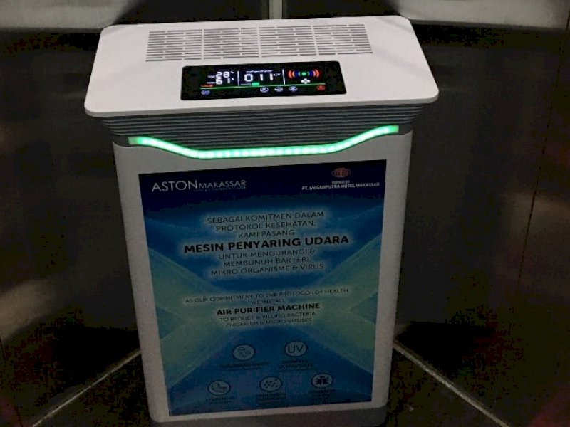 Fasilitas Baru Aston Makassar Hotel & Convention Center, Alat Pembersih Udara di Lift