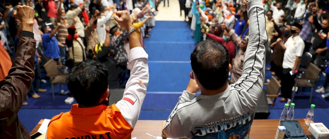 Ratusan komunitas di Rumah Pemenangan ADAMA'.