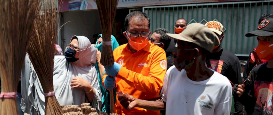 Moh Ramdhan Pomanto saat berkampanye di Tallo, Kamis, 1 Oktober 2020.