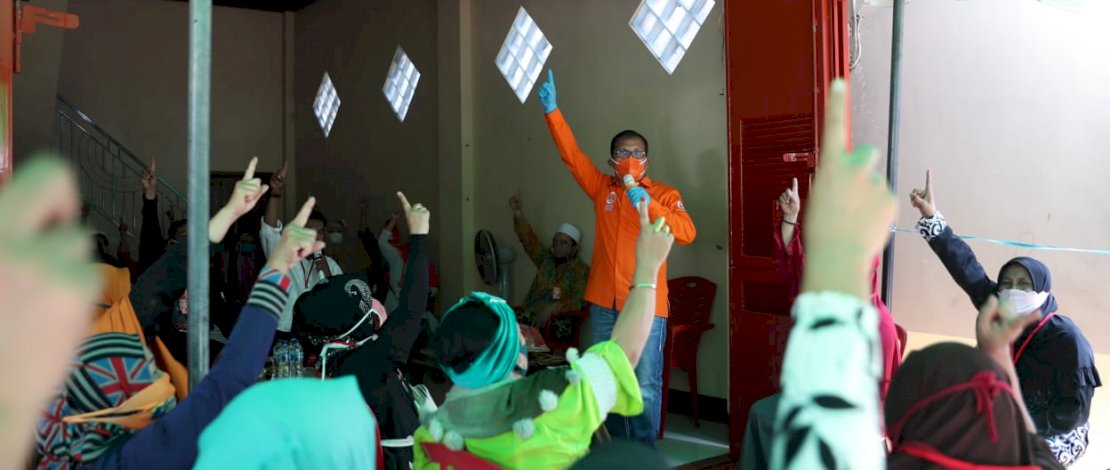 Moh Ramdhan Pomanto saat berkampanye di Tallo, Kamis, 1 Oktober 2020.