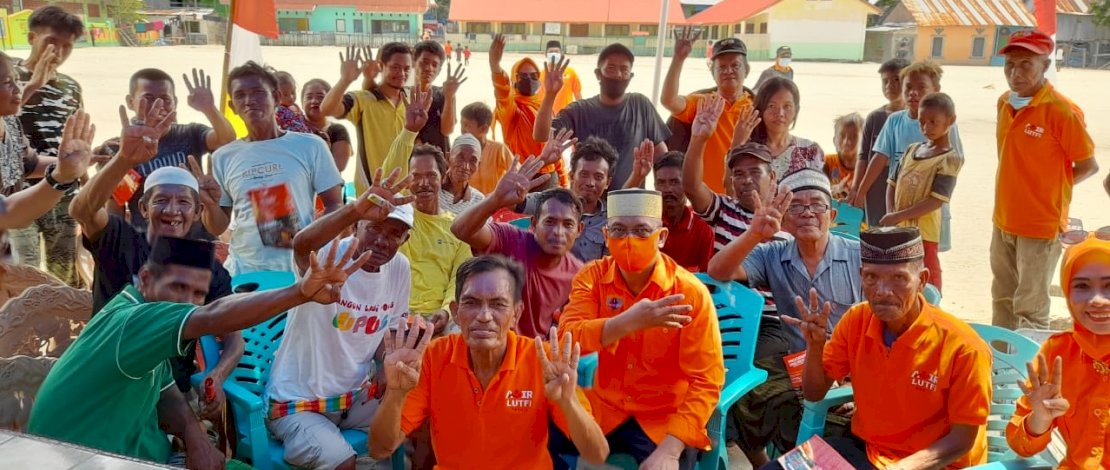 Suasana kampanye Anir di kepulauan di Pangkep.