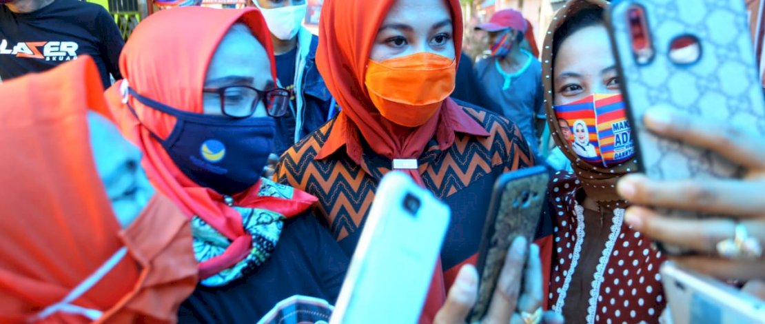 Fatma saat kampanye dialogis.