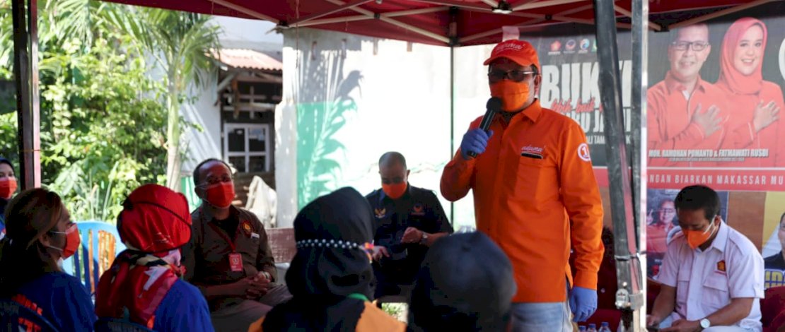 Danny Pomanto dalam sebuah kampanye dialogis di Ballaparang, Selasa (20/10/2020).