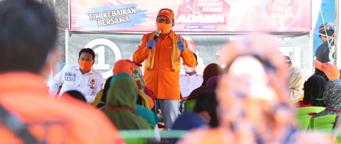 Danny Pomanto saat berkampanye di Sinrijala, Panakkukang.