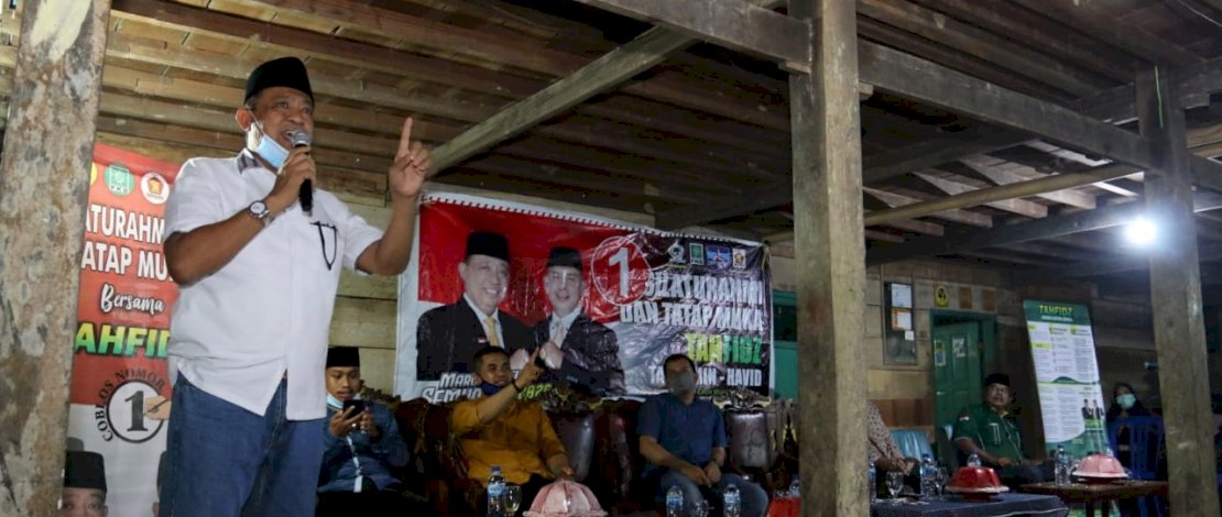 Orasi Andi Tajerimin di Papandangan, Kelurahan Pettauadae, Kecamatan Turikale.