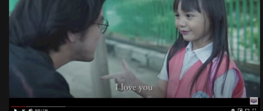 Scene film pendek Appi-Rahman berjudul, "Ayah (I Love U).  