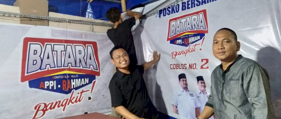 Bergerak Secara Ikhlas Warga Bontoala-Tallo Bangun Posko Appi-Rahman Hasil Swadaya