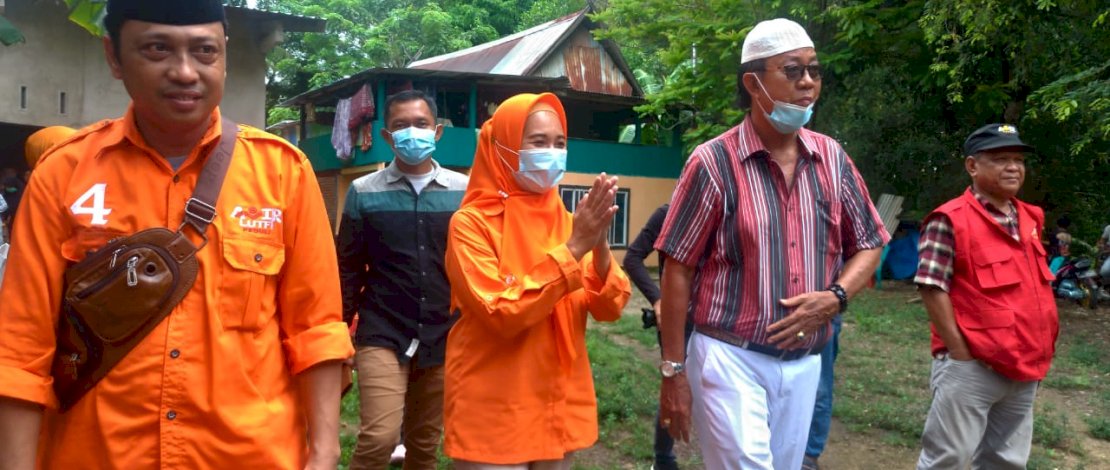 Calon Bupati Pangkep, Andi Nirawati saat berkampanye.