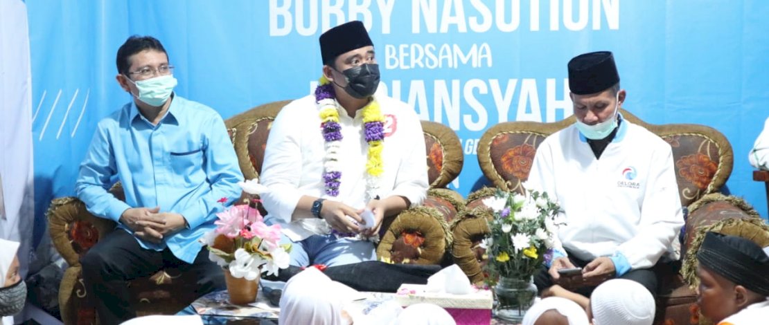 Bobby Nasution menghadiri peresmian RQMB di Kelurahan Harjosari, Kecamatan Medan Amplas, Kota Medan, Senin (9/11/2020)