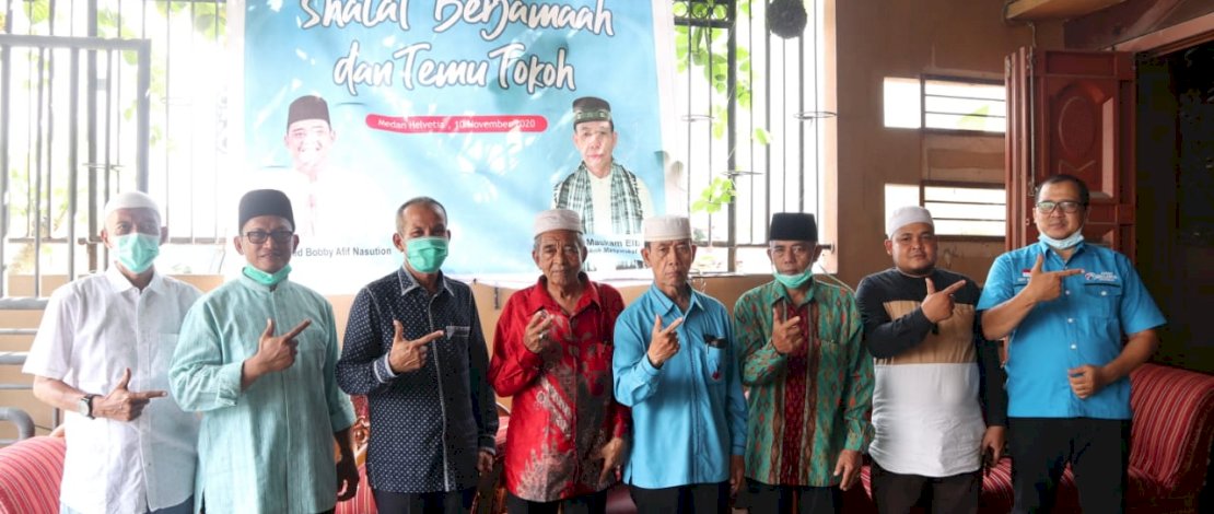 Sejumlah tokoh di Kecamatan Medan Helvetia, Kota Medan memberikan dukungan kepada Bobby-Aulia.