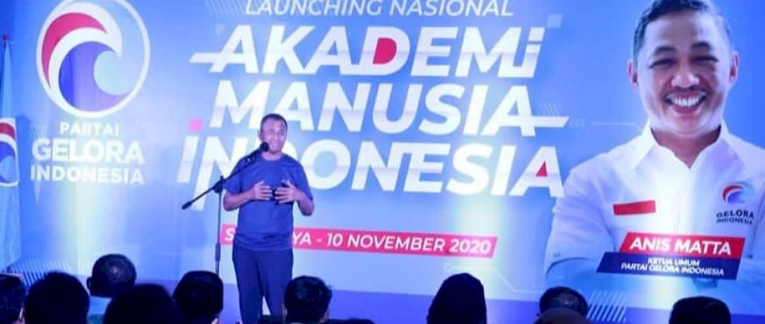 Suasana peluncuran AMI Partai Gelora Indonesia di Surabaya. 