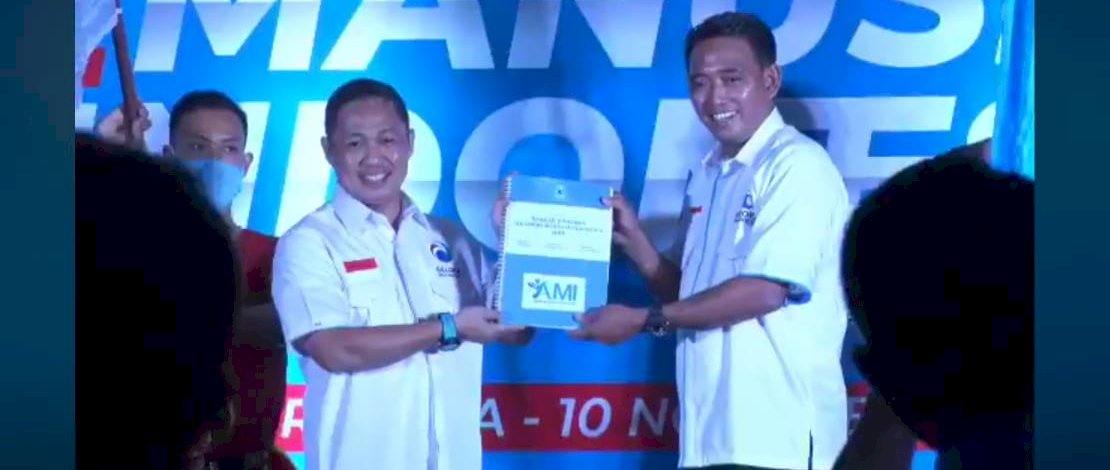Suasana peluncuran AMI Partai Gelora Indonesia di Surabaya. 