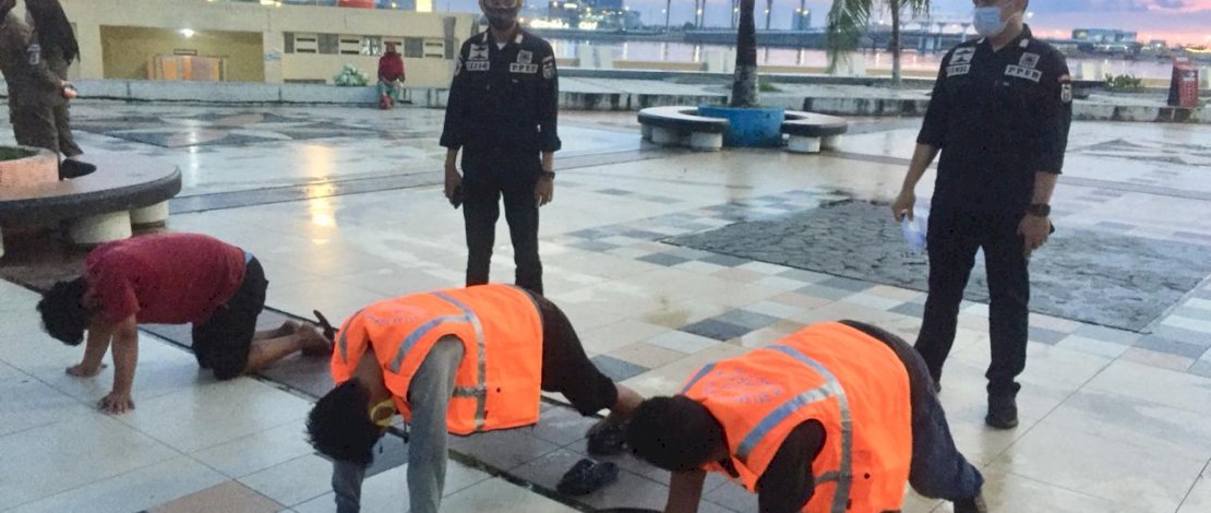 Razia Masker, Satpol PP Makassar Jaring 19 Pelanggar