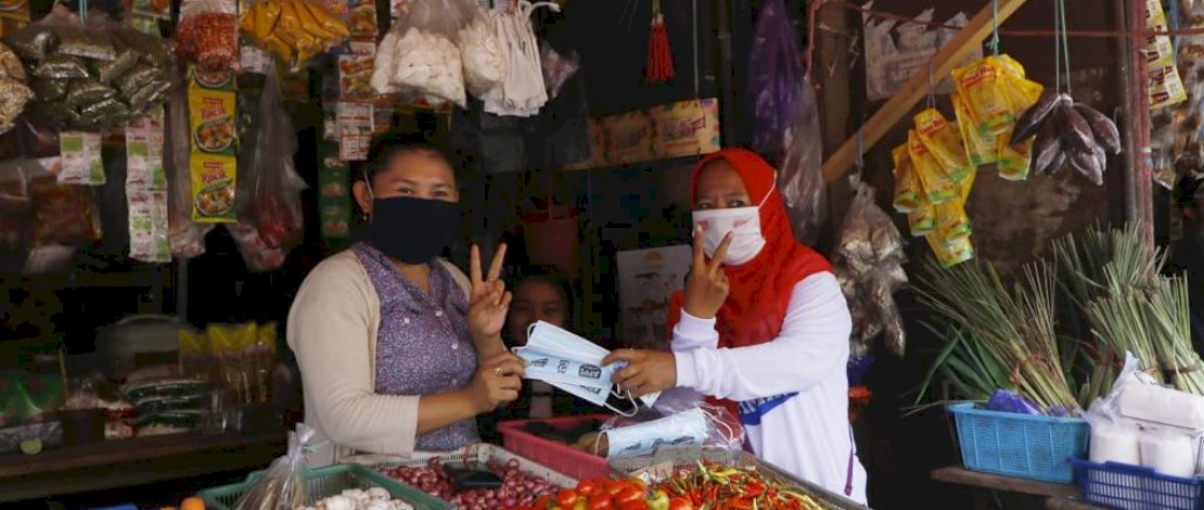 Kampanye Serbu Appi-Rahman Serentak di 4 Kecamatan, Relawan Sosialisasi Program dan Bagi Masker