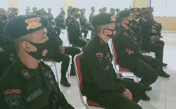 Penyebaran Covid 19 Masih Tinggi, Batalyon C Pelopor Nobar Live Streaming Upacara HUT ke-75 Korps Brimob Polri