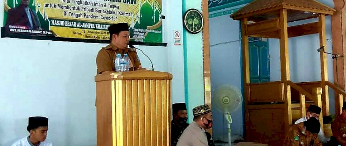 Suasana peringatan maulid Nabi Muhammad SAW di Kecamatan Cina.