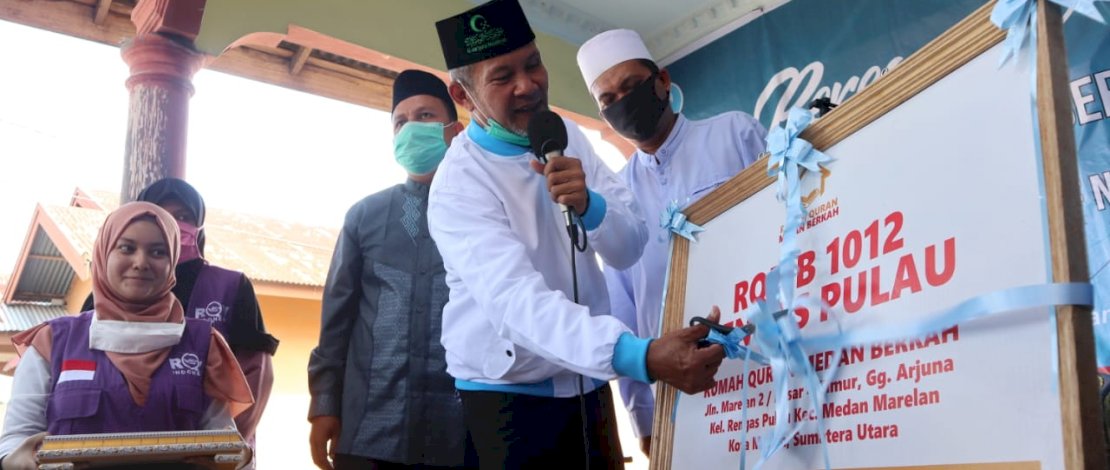 Suasana Peresmian Rumah Quran Medan Berkah di Medan Marlen, Senin (16/11/2020).