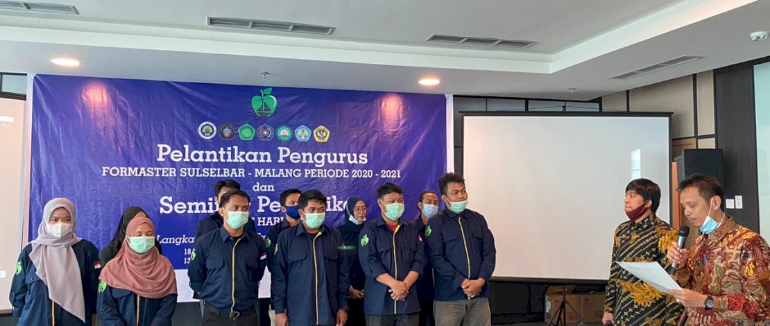 Pengurus Formaster Sulselbar-Malang 2020-2021, dilantik.
