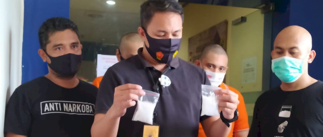 Pengungkapan narkoba oleh Satresnarkoba Polrestabes Makassar.