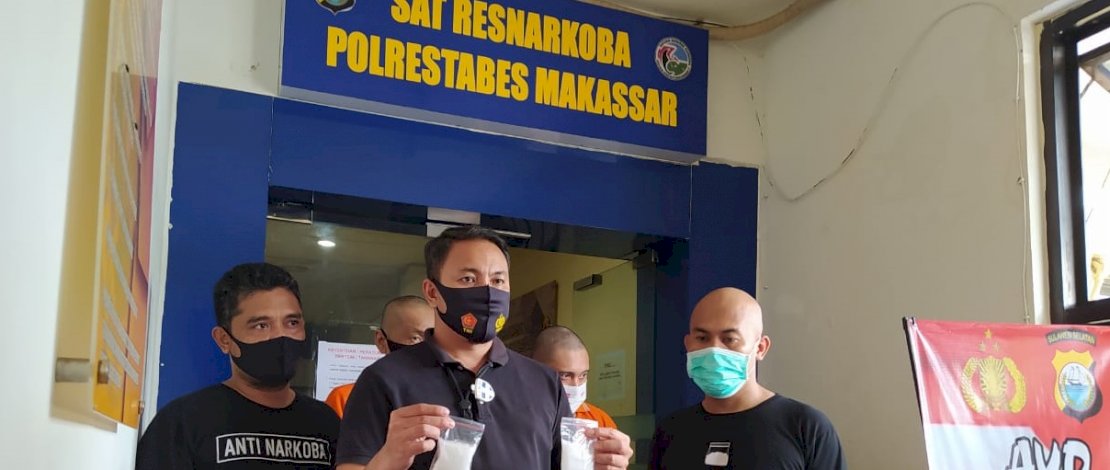 Pengungkapan narkoba oleh Satresnarkoba Polrestabes Makassar.