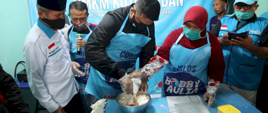 Bobby Nasution bertemu dengan pelaku UMKM, Minggu (23/11/2020).